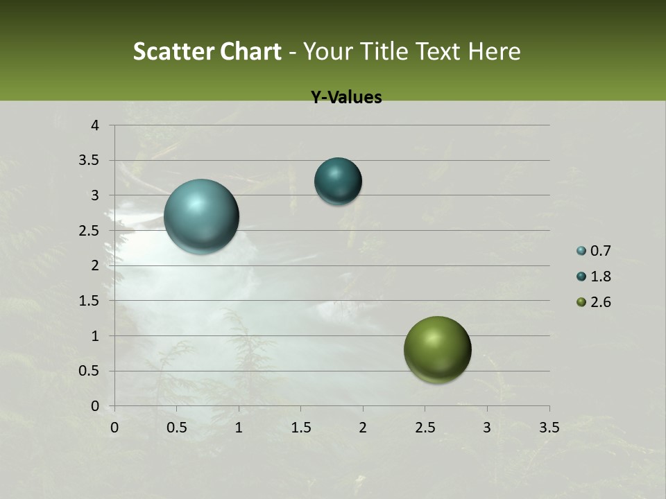 Green Glow Koosah Falls PowerPoint Template