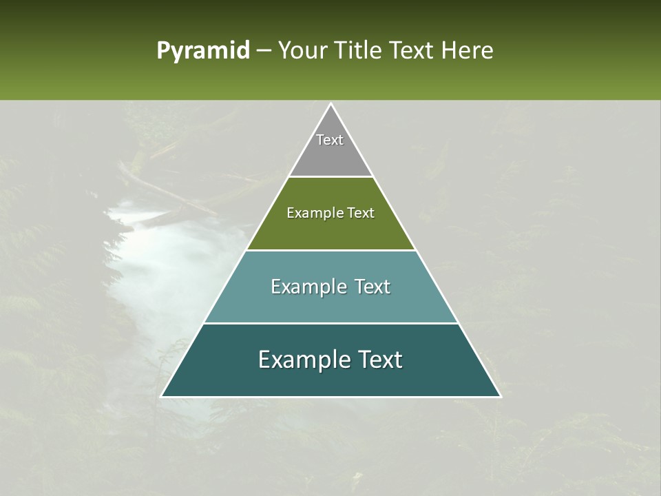Green Glow Koosah Falls PowerPoint Template