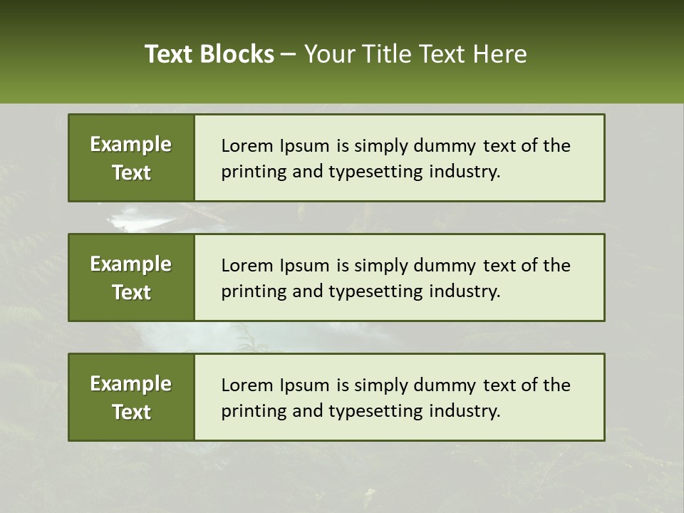 Green Glow Koosah Falls PowerPoint Template