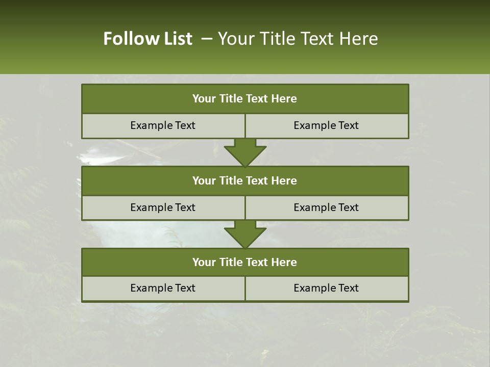 Green Glow Koosah Falls PowerPoint Template