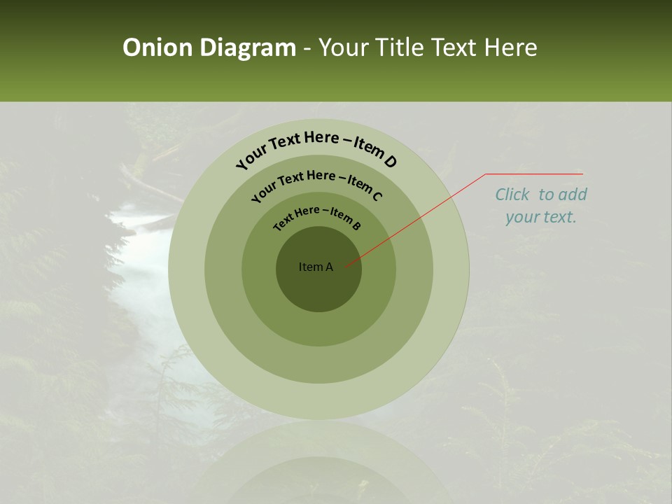 Green Glow Koosah Falls PowerPoint Template