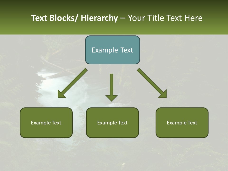 Green Glow Koosah Falls PowerPoint Template