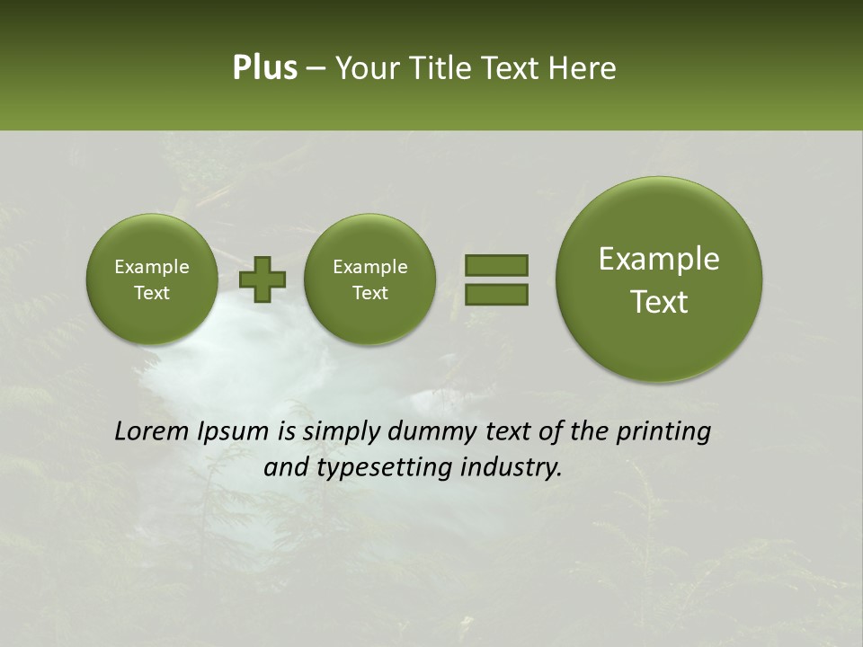 Green Glow Koosah Falls PowerPoint Template