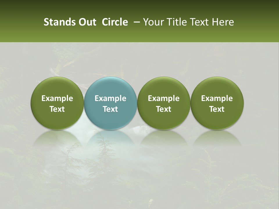 Green Glow Koosah Falls PowerPoint Template