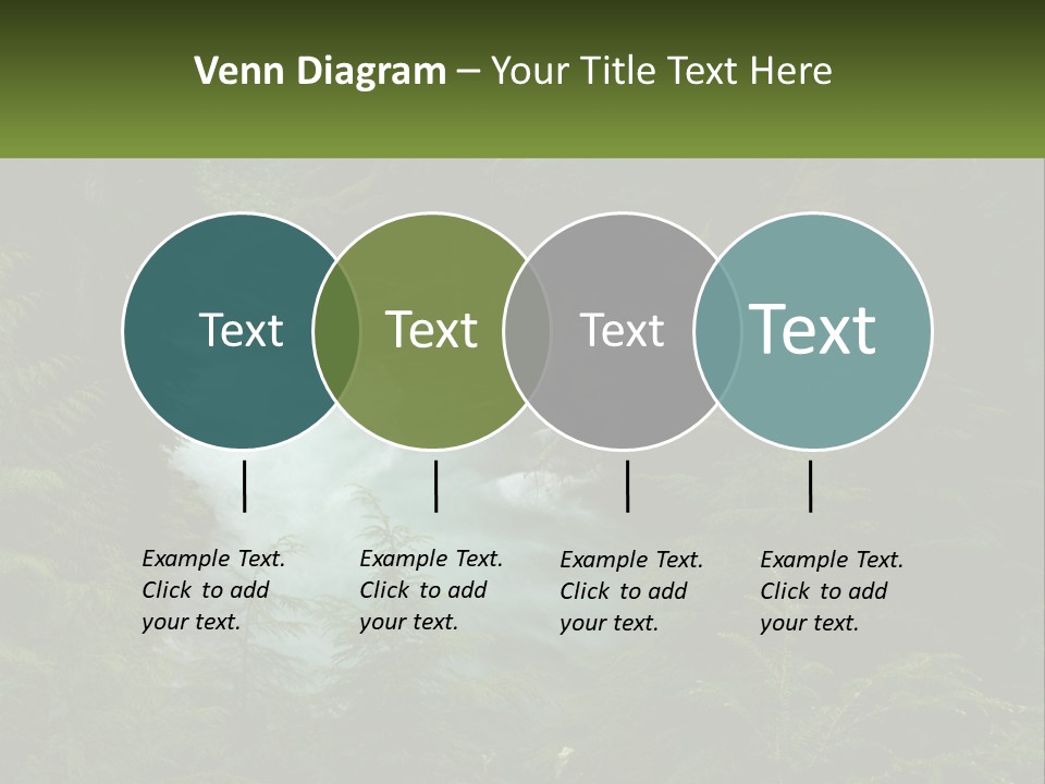 Green Glow Koosah Falls PowerPoint Template