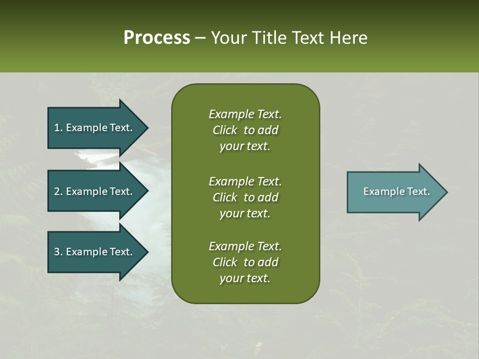 Green Glow Koosah Falls PowerPoint Template