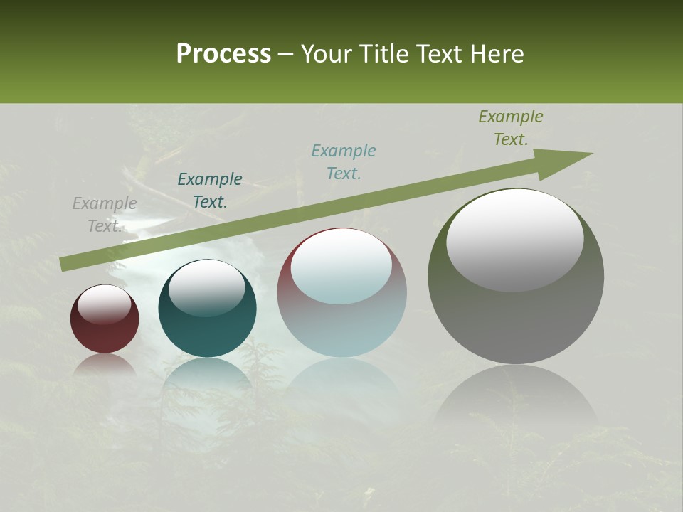Green Glow Koosah Falls PowerPoint Template