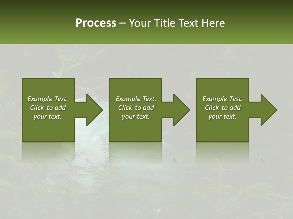 Green Glow Koosah Falls PowerPoint Template