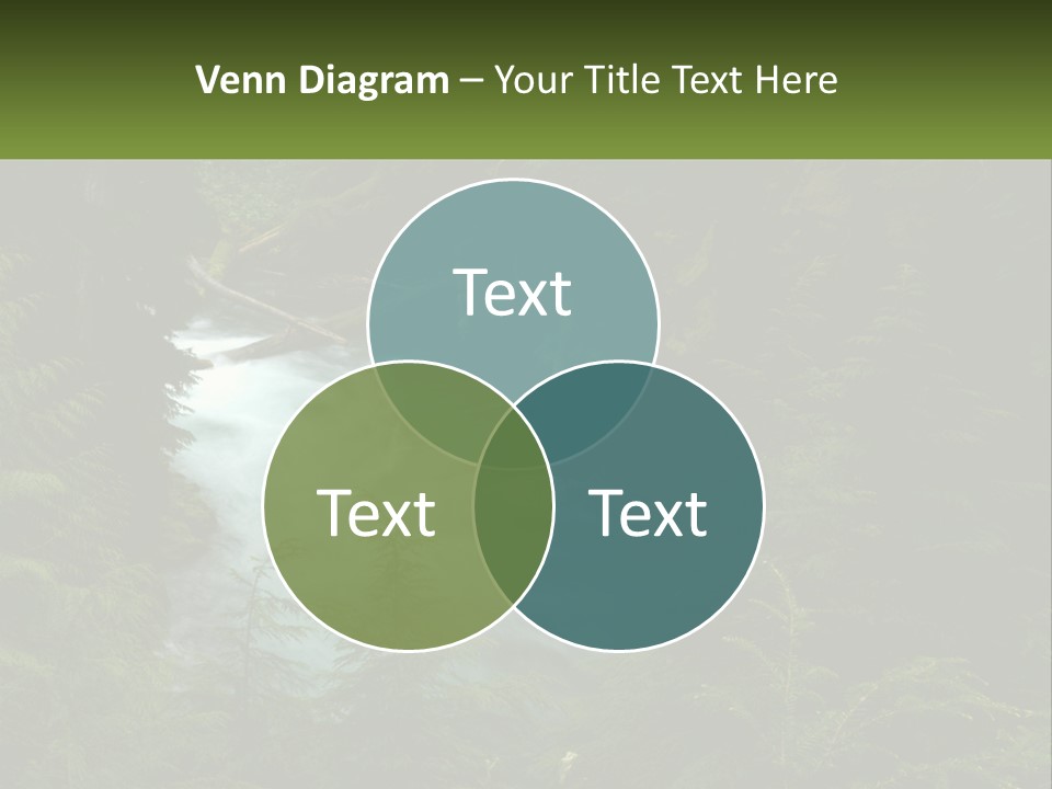 Green Glow Koosah Falls PowerPoint Template