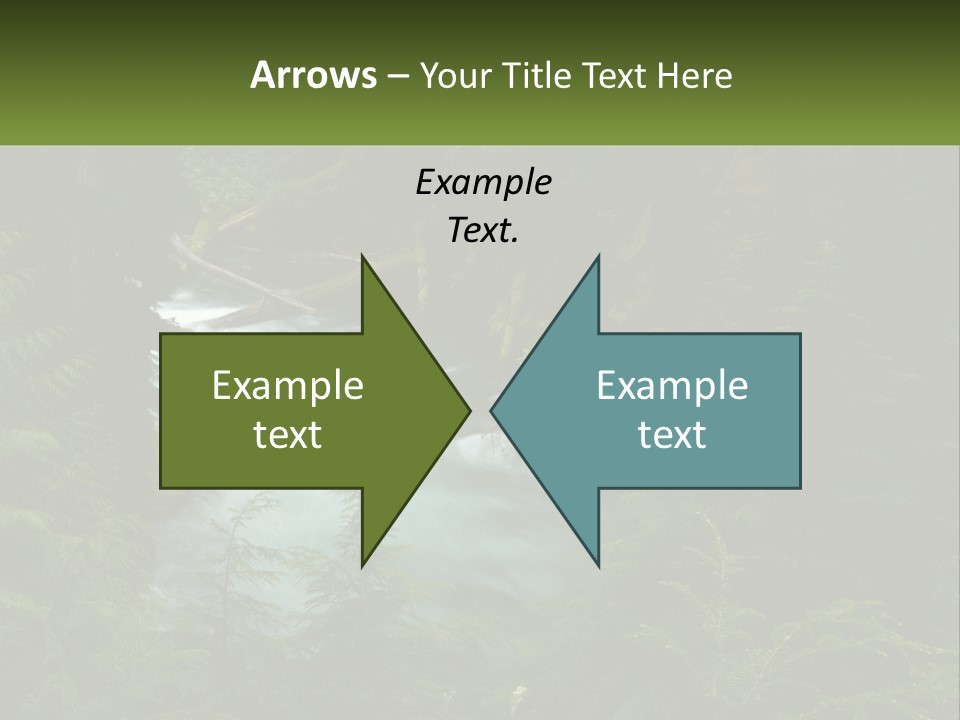 Green Glow Koosah Falls PowerPoint Template