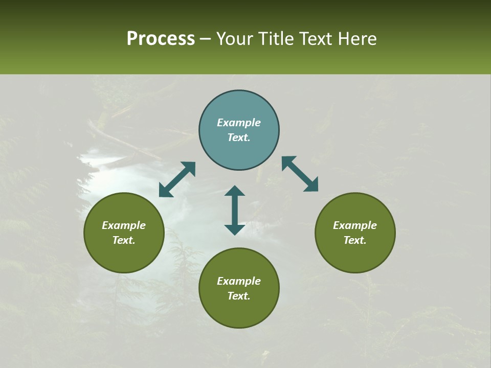 Green Glow Koosah Falls PowerPoint Template