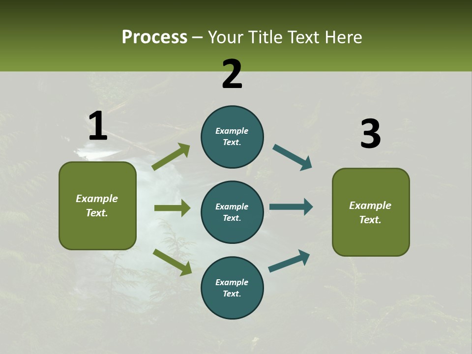 Green Glow Koosah Falls PowerPoint Template