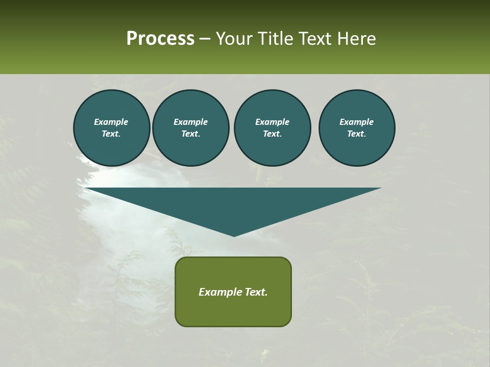 Green Glow Koosah Falls PowerPoint Template