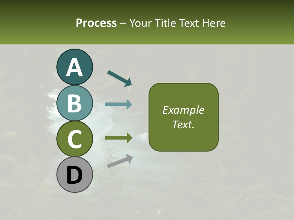 Green Glow Koosah Falls PowerPoint Template