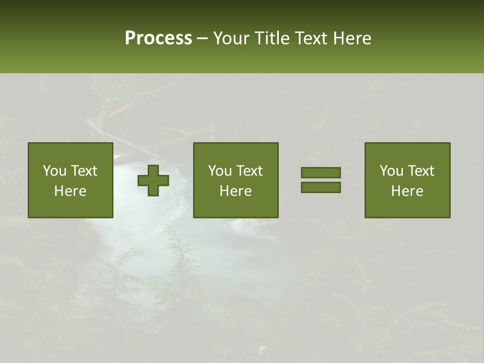 Green Glow Koosah Falls PowerPoint Template