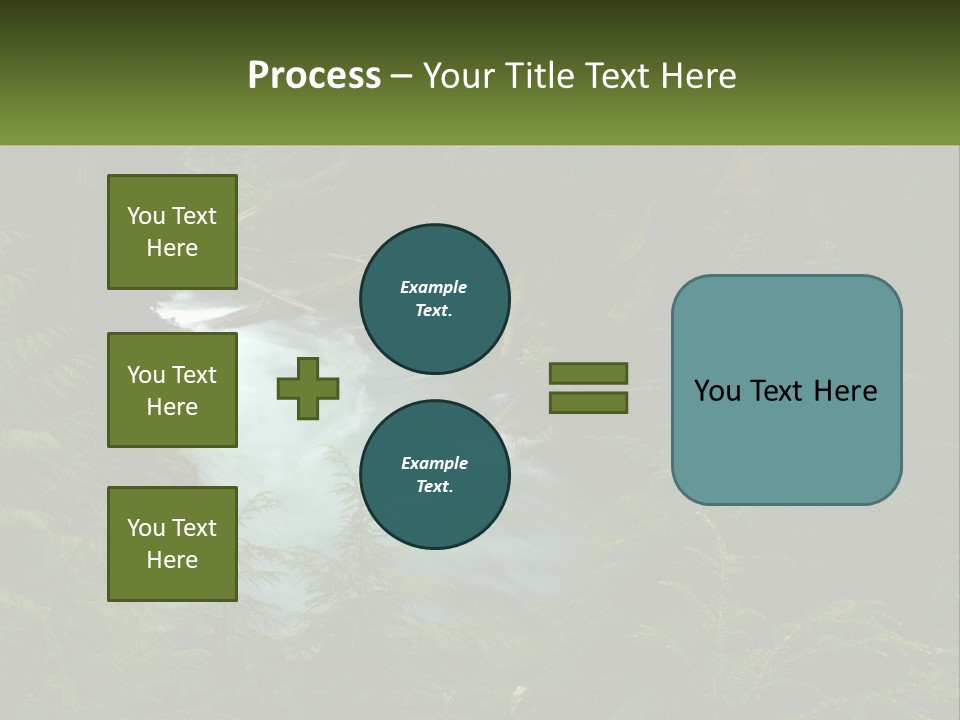 Green Glow Koosah Falls PowerPoint Template
