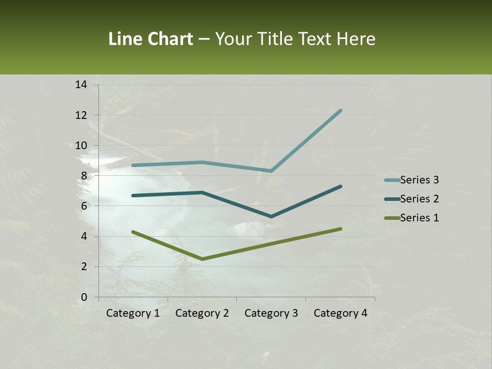 Green Glow Koosah Falls PowerPoint Template