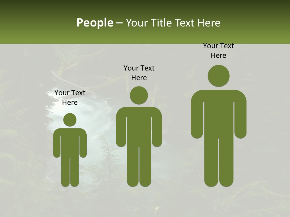 Green Glow Koosah Falls PowerPoint Template