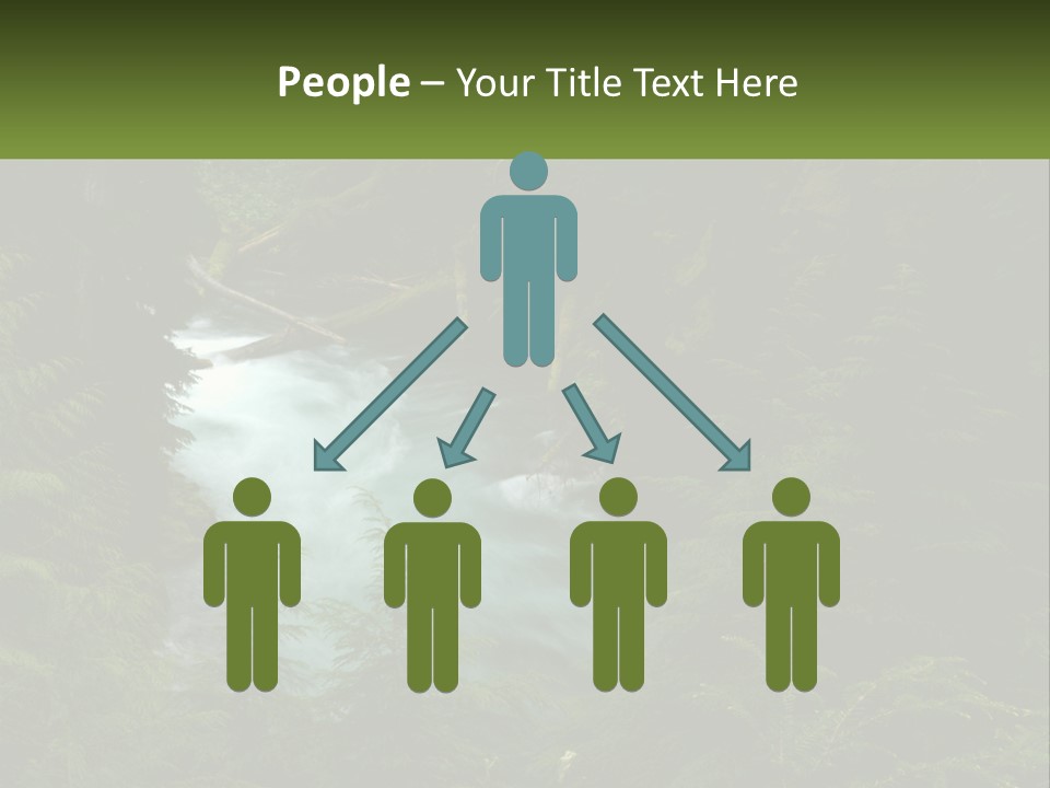 Green Glow Koosah Falls PowerPoint Template