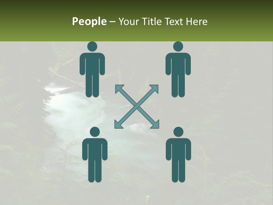 Green Glow Koosah Falls PowerPoint Template