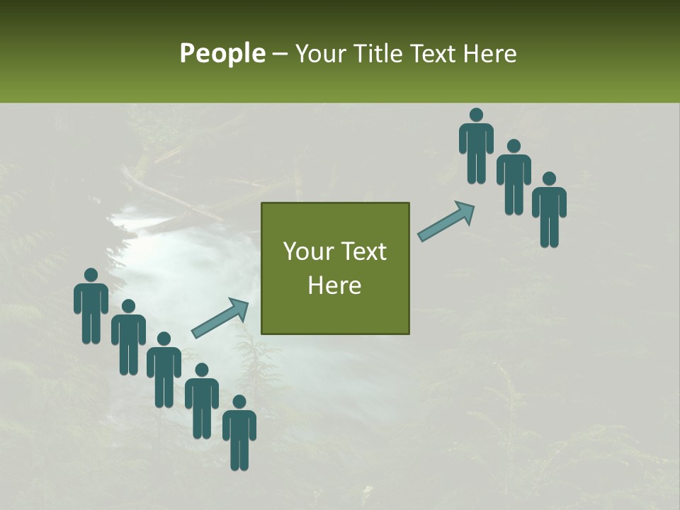 Green Glow Koosah Falls PowerPoint Template