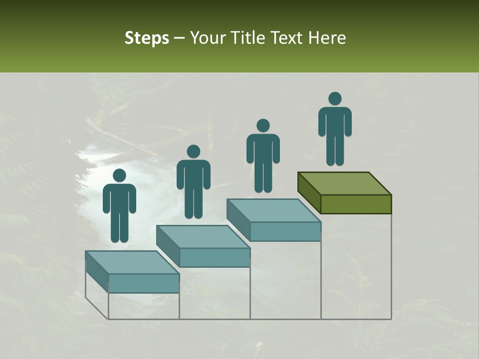 Green Glow Koosah Falls PowerPoint Template