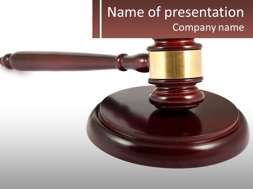 Sentence Law Authority PowerPoint Template