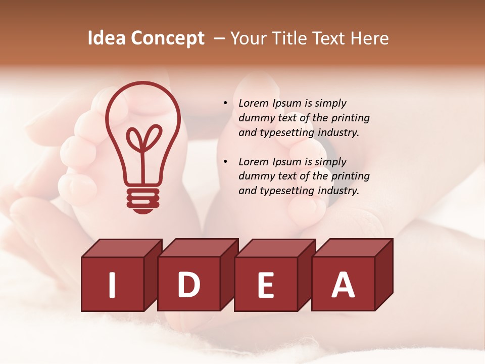 Protection Cute Hand PowerPoint Template