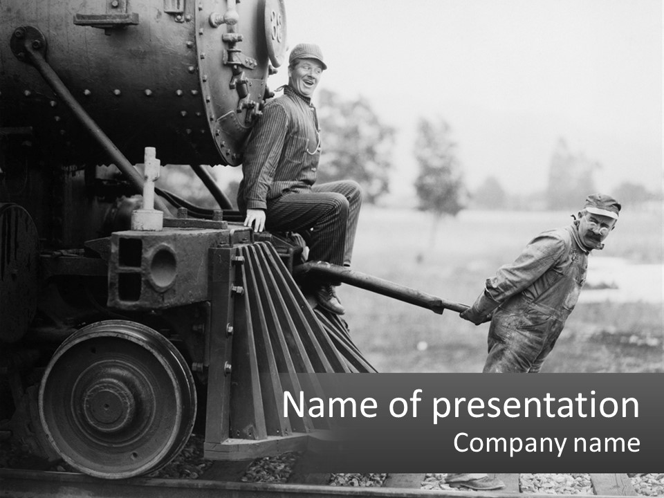 Historical Railroad Years PowerPoint Template