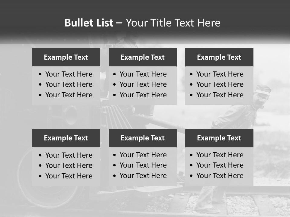 Historical Railroad Years PowerPoint Template