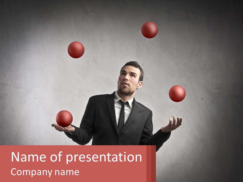 Concept Adults Occupation Juggler PowerPoint Template