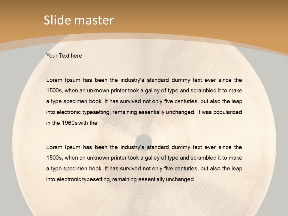 Round Equipment Music PowerPoint Template