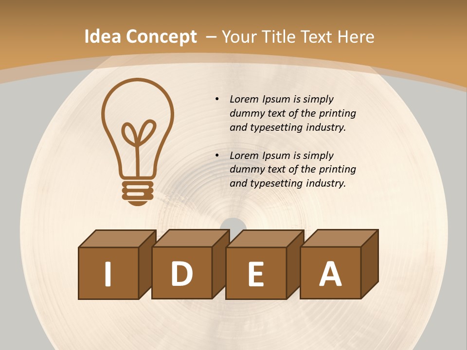 Round Equipment Music PowerPoint Template