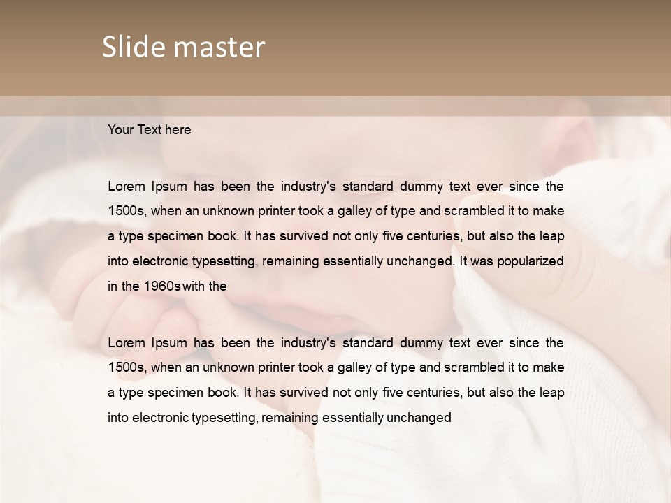 Childhood Newborn Child PowerPoint Template