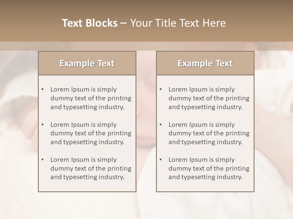 Childhood Newborn Child PowerPoint Template
