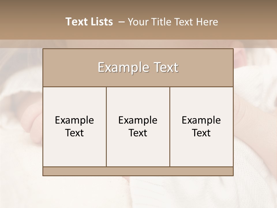 Childhood Newborn Child PowerPoint Template