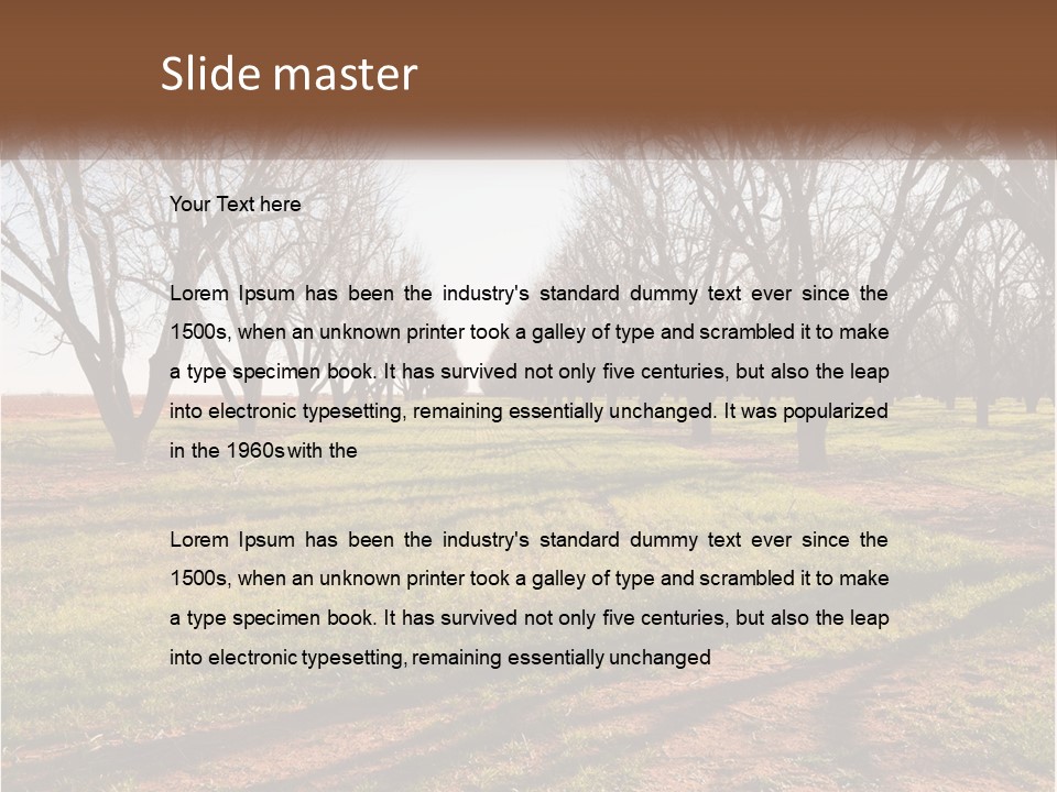 Photography Farm Trees PowerPoint Template