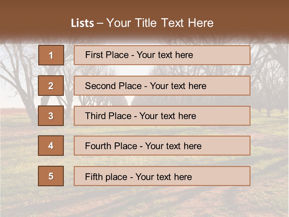 Photography Farm Trees PowerPoint Template