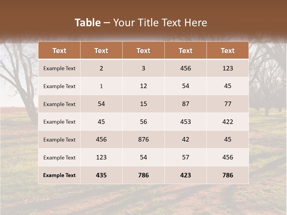 Photography Farm Trees PowerPoint Template