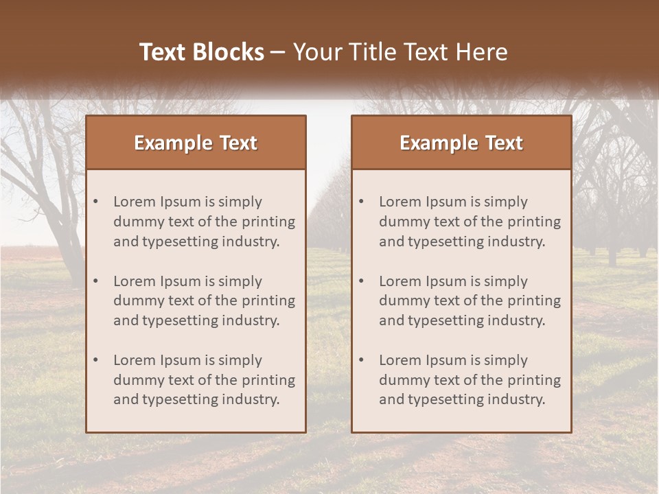 Photography Farm Trees PowerPoint Template