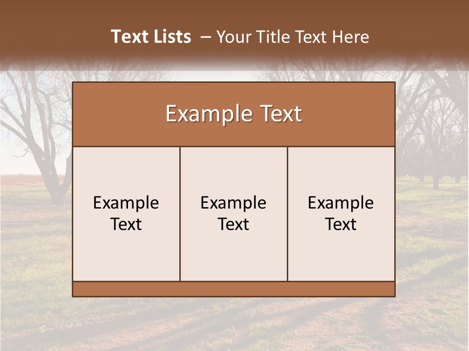 Photography Farm Trees PowerPoint Template