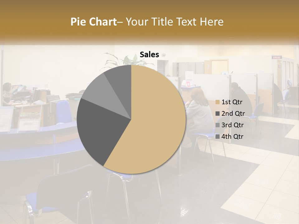 A Group Of People Sitting At Desks In An Office PowerPoint Template