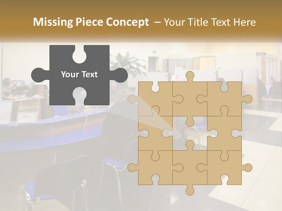 A Group Of People Sitting At Desks In An Office PowerPoint Template