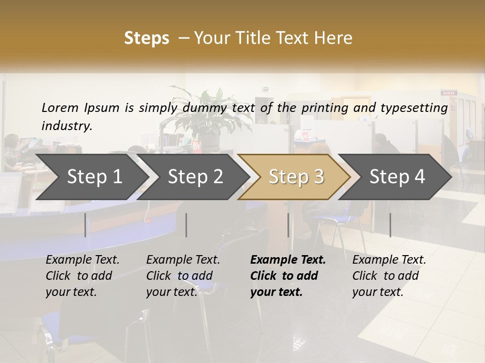 A Group Of People Sitting At Desks In An Office PowerPoint Template