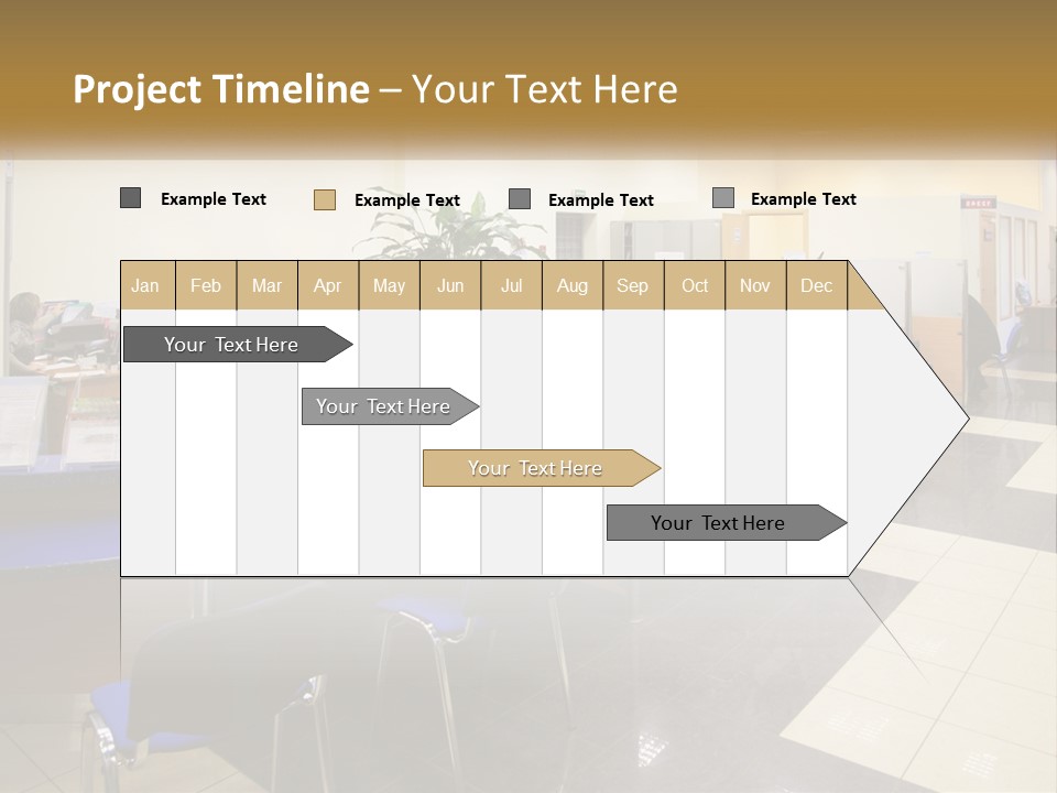A Group Of People Sitting At Desks In An Office PowerPoint Template