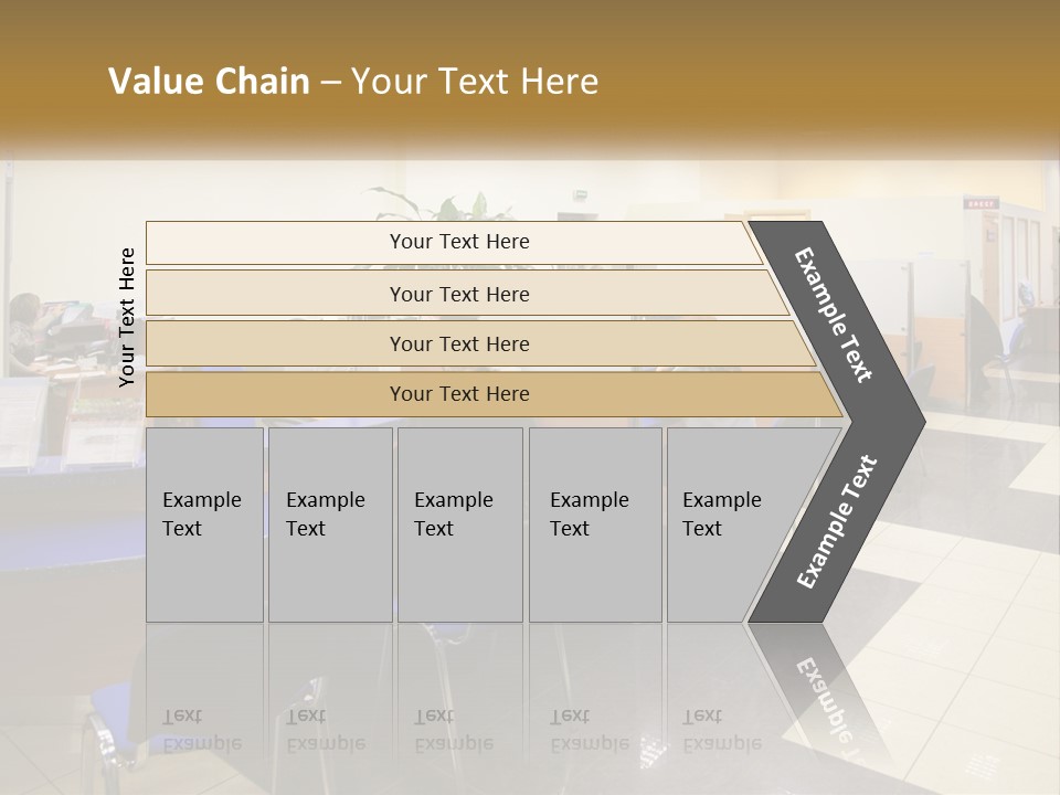 A Group Of People Sitting At Desks In An Office PowerPoint Template