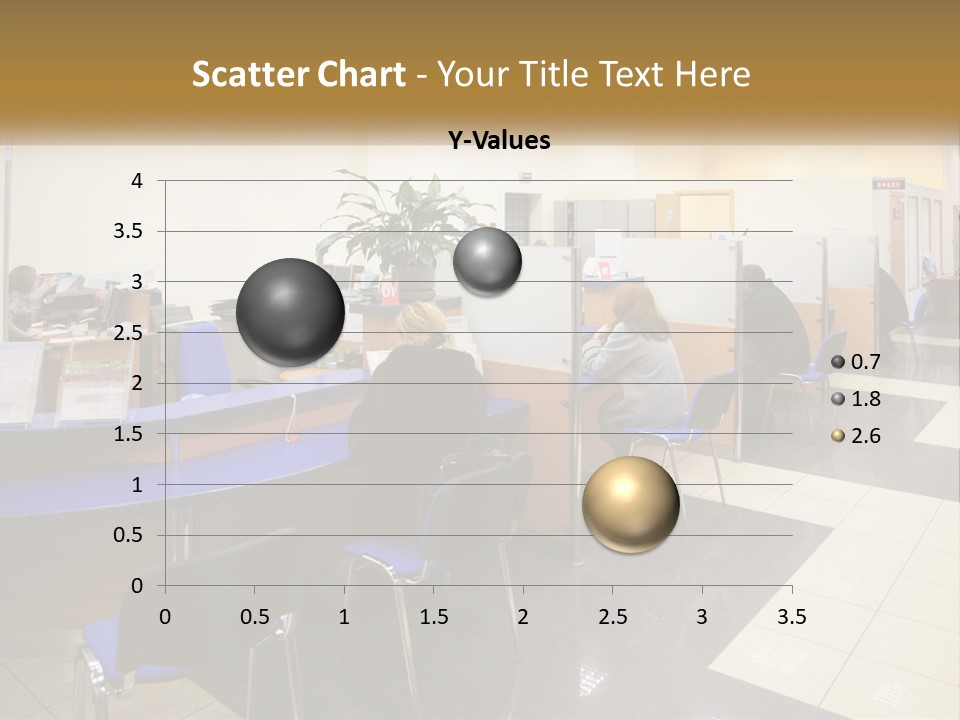 A Group Of People Sitting At Desks In An Office PowerPoint Template