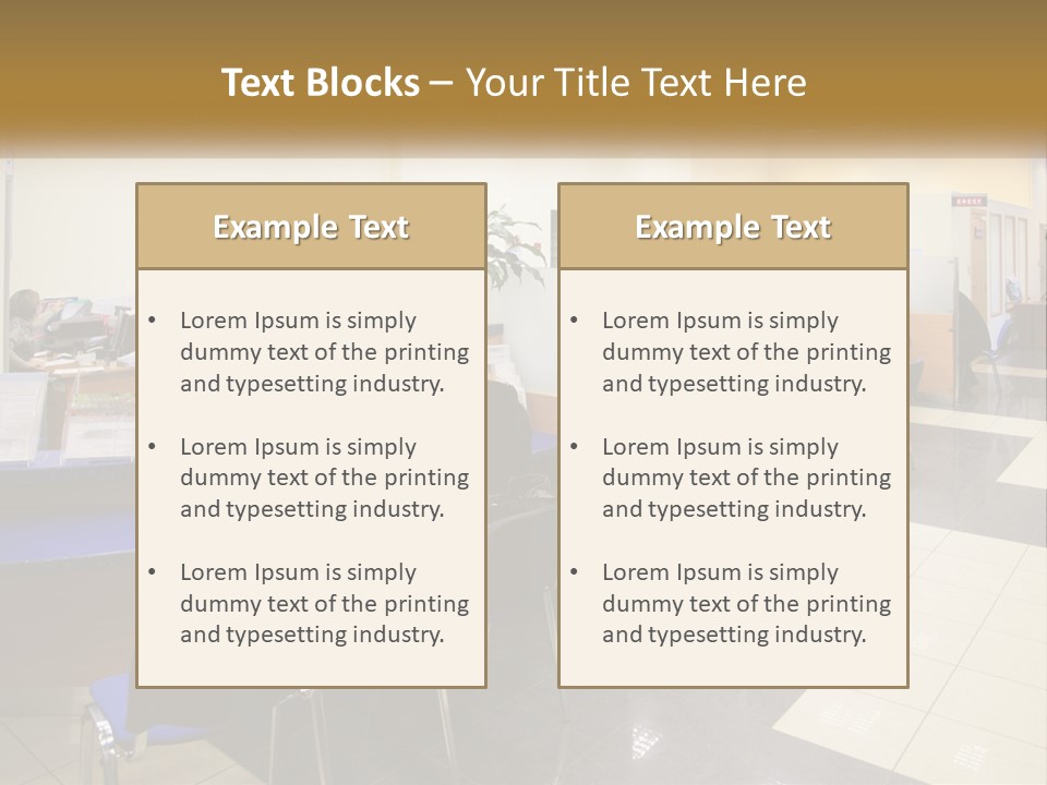 A Group Of People Sitting At Desks In An Office PowerPoint Template