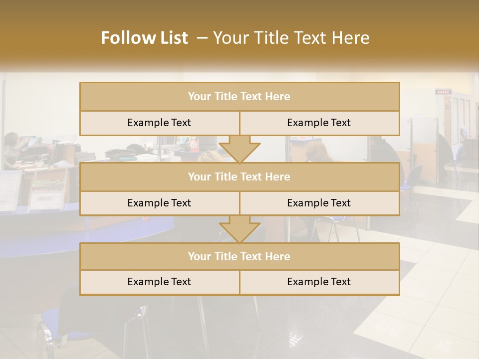 A Group Of People Sitting At Desks In An Office PowerPoint Template
