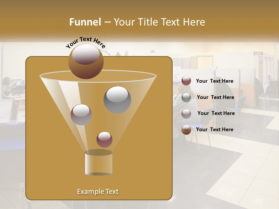 A Group Of People Sitting At Desks In An Office PowerPoint Template